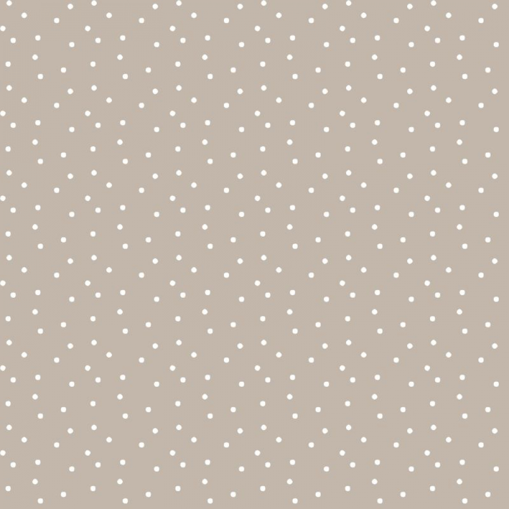 Baumwollstoff Tupfen taupe - weiß von acufactum